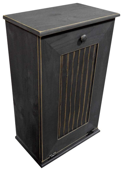 Sawdust City Tilt-Out Wooden Trash Bin Holder (Old - Black) - WoodArtSupply