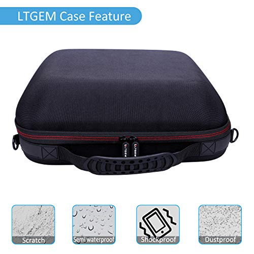 LTGEM Case Compatible with Cricut EasyPress 2/3 Smart Heat Press Machine(12"x10"), Black+Gray L LTGEM
