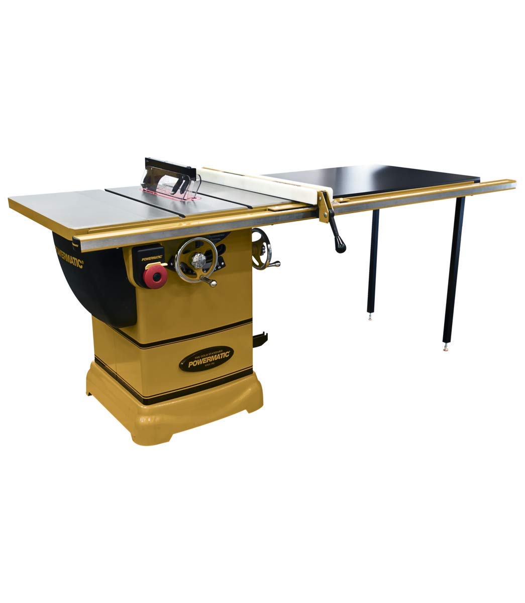 Powermatic 10-Inch Table Saw, 52-Inch Rip, 1-3/4 HP, 1Ph 115/230V (Model PM1000) - WoodArtSupply