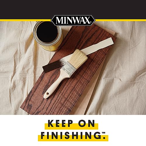 Minwax PolyShades Wood Stain + Polyurethane Finish – ½ Pint, Classic Black, Satin Minwax