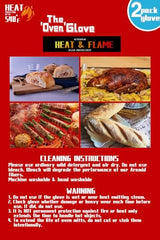 Oven Gloves, Heat Resistant 540 Degrees Grilling Gloves, Hot Surface Handler Non-Slip Silicone Oven Mitts with Fingers, BBQ Gloves for Cooking/Kitchen/Baking, Pack of 2 BLUESTEER