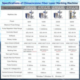 US Stock 300W JPT MOPA Fiber Laser Marking Machine with 200×200mm Field Lens, Air-Cooled Engraver for Metal Stainless Steel Jewelry, 110V Oabduz