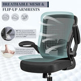 FelixKing Office Chair - Ergonomic Desk Chair with Adjustable Height, 360° Swivel, Flip-up Armrests, Flexible Tilt, Comfy Breathable Cushion and Fabric, Lumbar Support, for Home Conference Room Office