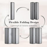 WelFurGeer 4 Panel Shoji Screen Room Divider, Folding Privacy Screens, Room Partitions and Dividers, Decorative Room Dividers, Wall Dividers for Room Separation, Japanese Room Divider for Home (Black) WelFurGeer