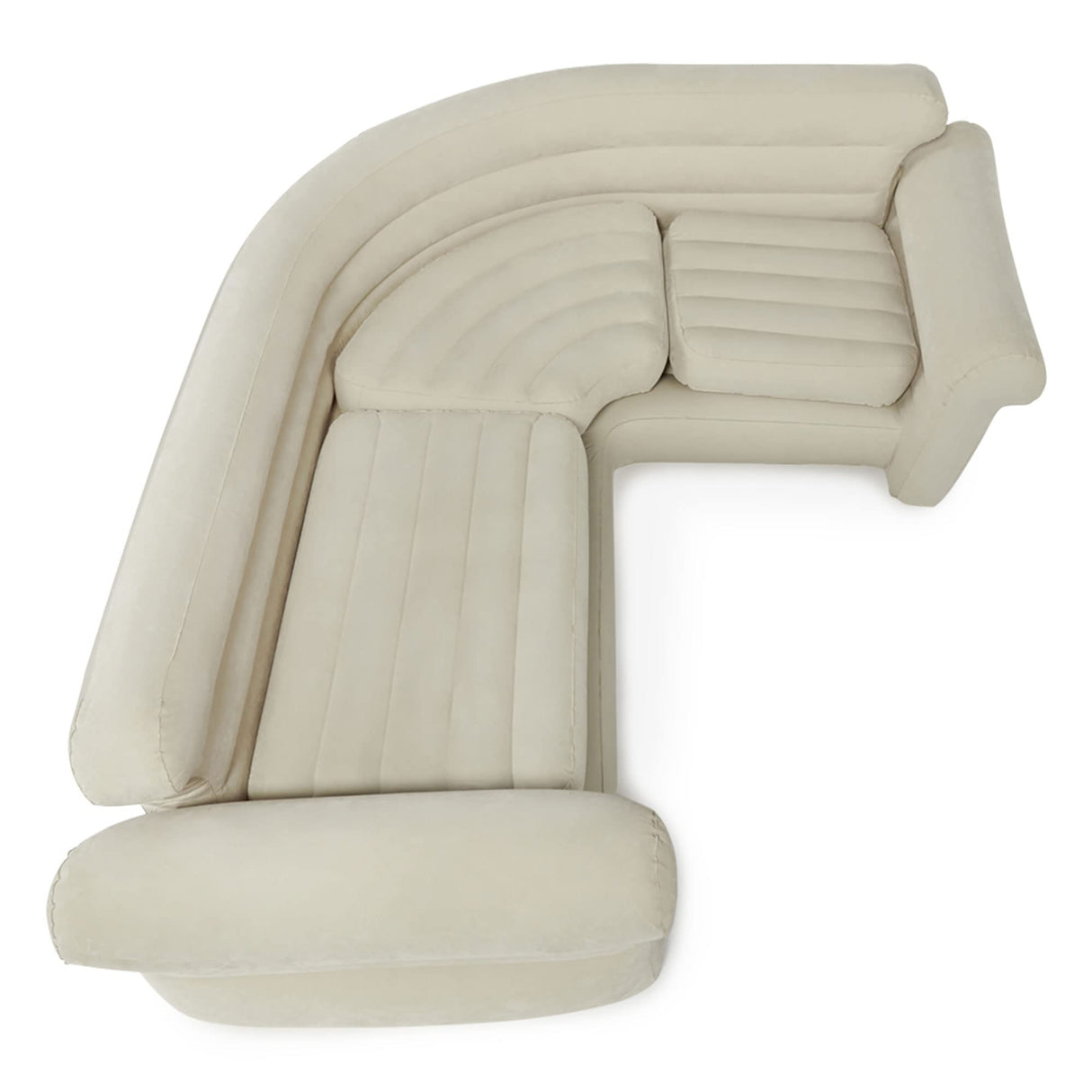 Intex 68575EP Inflatable Corner Sofa: L-Shaped – Indoor Use – 2-in-1 Valve – 880lb Weight Capacity – 101” x 80” x 30” Intex