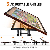 Becko US 1500 Piece Tilting Puzzle Table with Cover Mat & Legs, Jigsaw Puzzle Board with 5 Tilt Angle & Height Adjustment, Portable & Movable Tables with Storage for Adults, Enclosed with 4 Wheels Becko US