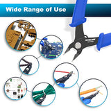 VCELINK Small Wire Cutter Spring-loaded GJ706BL, Precision Flush Cutter Pliers Diagonal Cutters for Electronics, Jewelry Making, Model Craft and 3D Printer, 5-Inch VCELINK