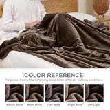 Hansleep Fleece Brown Full Blanket, Super Soft Flannel Fuzzy Plush Cozy Blanket for All Seasons, Brown, Full 84x90 Inches Hansleep