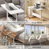 Takywep Adjustable Height Rolling Standing Desk, Mobile Foldable Sit Stand Workstation with Wheels for Laptop, Small Space Home Office Computer Table Takywep