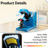 Simple Deluxe Hat Heat Press Machine for Caps, Curved 3.2" x 5.5" Plate, LED Digital Temperature Control 32°F–570°F with Memory Mode, Ideal for Logo, Name and Patch Transfers on Various Caps Simple Deluxe