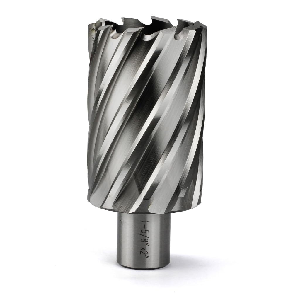 JESTUOUS Annular Cutter 3/4 Inch Weldon Shank 1-5/8 Cutting Diameter 2 Cutting Depth Slugger Bits HSS Kit for Magnetic Drill Press JESTUOUS