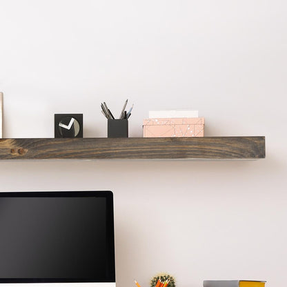 Modern Ember Vara Wood Mantel Shelf - 60 Inch Driftwood | 3 Inch Height - Variations in Grain and Natural Distresssing | Wooden Floating Wall Mounted Shelf - for Fireplaces & Décor