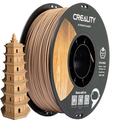 3D Printer PLA CR-Wood Filament, 3D Printer Filament 1.75 mm, Smooth Silk Texture, Toughness, 1kg(2.2lbs)/Spool Printing Filament, for All FDM Printers (Wood) - WoodArtSupply