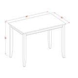 East West Furniture BUCK5-MAH-W Buckland 5 Piece Counter Height Set Includes a Rectangle Dining Room Table and 4 Wood Seat Chairs, 30x48 Inch East West Furniture