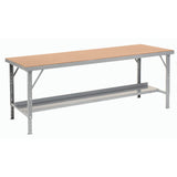 Global Industrial Heavy Duty Workbench w/Hardboard Square Edge Top, 84"W x 48"D, Gray Global Industrial