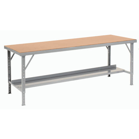 Global Industrial Heavy Duty Workbench w/Hardboard Square Edge Top, 84"W x 48"D, Gray Global Industrial