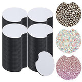 120PCS Sublimation Blanks Car Coasters, Absorbent Auto Coasters for Cup Holders, Neoprene Car Coasters Absorb Spills to Keep Cupholders Clean Valyria
