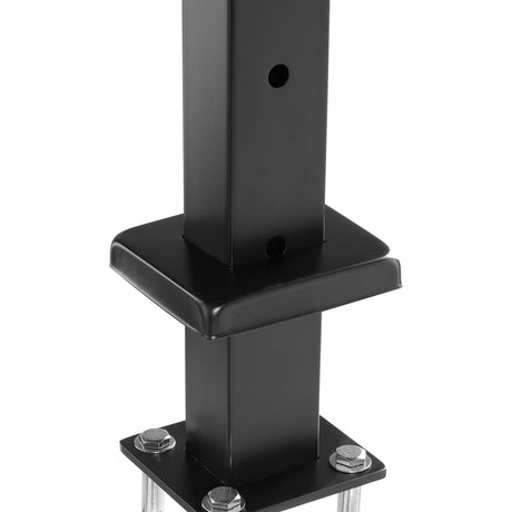 VEVOR 4-Pack Cable Railing Post, 36" x 1" x 2" Steel Horizontal Hole Deck Railing Post, 11 Pre-Drilled Holes, SUS304 Stainless Steel Cable Rail Post with Horizontal and Curved 4JZLGZHS9142C2KYMV0 VEVOR