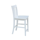 International Concepts San Remo Counter Stool-24 Seat Height Chair, White IC International Concepts