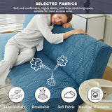 Stretch Armless Futon Sofa Cover- Futon Slipcover Full Queen Size Futon Couch Cover, Furniture Protector with Elastic Bottom, Washable, Polyester Spandex Jacquard Fabric (Orange, Medium(61"-73")) SUIOKPO