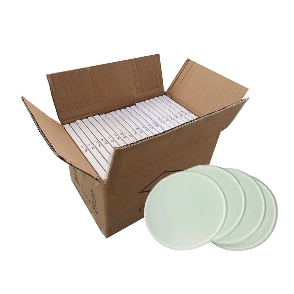 120 pcs Coaster Blank Glass Coaster Diameter 3.9 in Round with Foot Pads for Heat Press Transfer Printing Sublimation Blank Glass Coaster Ving
