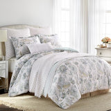 Levtex Home Ophelia Spa Reversible Full/Queen Comforter Set (90x94in) with 2 Pillowcases (26x20in) - Bedding - Blue, Yellow, White - Rayon Full/Queen Size Comforter Set - Lightweight, Soft, Pre-Washed Levtex Home