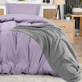 Utopia Bedding Duvet Cover Twin Size - 2 Piece with Zipper Closure - 1 Comforter Cover 68X90 Inches & 1 Pillow Sham 20X26 Inches (Lavender) Comforter Not Included Utopia Bedding