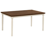 Merax 6 Pieces Dining Table Set with Bench, Kitchen Table Chairs Set, Wooden Rectangular Dining Table with 4 Chairs and Bench for Kitchen Room Dining Room (Brown+Cottage White) Merax