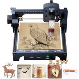 ACMER S1 Laser Engraver, 3500mW Laser Engraver Machine Higher Accuracy Lazer Cutter and Engraving Machine with Working Area 130x130mm,0.04mm Laser Spot Engraving Machines & Tools ACMER