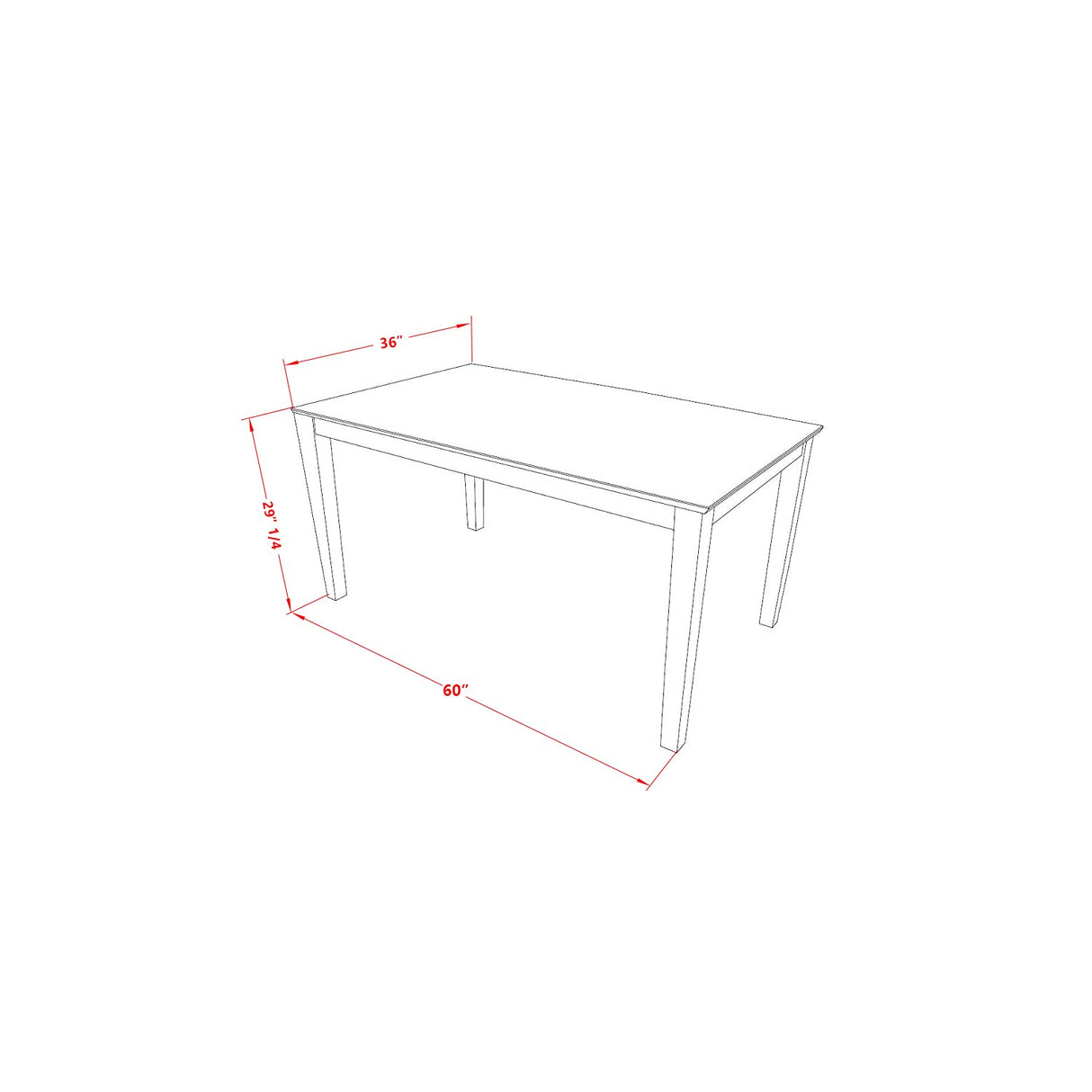 East West Furniture Capri 5 Piece Kitchen Set Includes a Rectangle Room Table and 4 Linen Fabric Upholstered Dining Chairs, 36x60 Inch, Mahogany East West Furniture