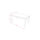 East West Furniture CABO5-MAH-W Capri 5 Piece Room Furniture Set Includes a Rectangle Dining Table and 4 Wood Seat Chairs, 36x60 Inch East West Furniture