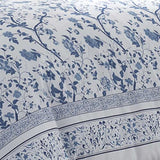 Laura Ashley - Full Comforter Set, Soft & Reversible Cotton Bed Set, 4 Piece Floral Bedding with Matching Pillowcases & Bonus Bed Skirt (Charlotte Blue) Laura Ashley