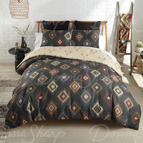 Donna Sharp Phoenix Comforter Bedding Set - 3-Piece Queen Size Reversible Comforter Set - Includes 1 Plush Comforter and 2 Pillowcases - Machine Washable Donna Sharp