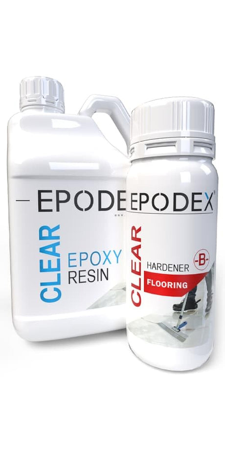 EPODEX® Flooring Epoxy Resin Kit Many Colors Designer Floors, Garage Floors, Industrial Floors Solvent-Free, UV-Stabilized, Low Odor, Bubble Free | 60min Curing time | 1–55 Gal 2:1 EPODEX