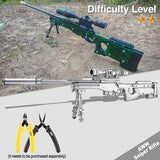 Piececool 3D Puzzles for Adults, AWM Sniper Rifle Gun Model to Build Kits DIY Assembly Super Magnum Metal Model Kits Birthday Gifts Hobbies for Adult, Beginners Level
