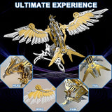 3D Metal Puzzles for Adults, 3D Metal Model Kits, 3D Puzzle Mechanical Eagle Models Kits for Men Teens and Students
