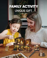 DIY Miniature House Kit, DIY Dollhouse Kit for Adults to Build, Mini Magic House Miniature kit, Model Building Book Nook Diorama Kit, Ideal Gifts for Mothers Day Birthday Christmas(Magic Book Shop)