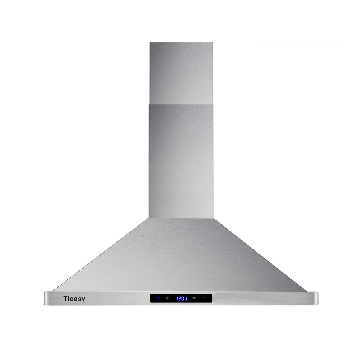 Tieasy Wall Mount Range Hood 30 inch Kitchen Hood 700 CFM with Ducted/Ductless Convertible Duct, Touch Control, Permanent Filters, Stainless Steel, 3 Speed Exhaust Fan, LED Light Tieasy
