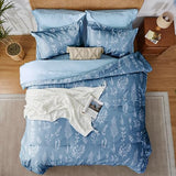 Kozyhvn Floral Comforter Set Full Blue, Cute Flower Bed in a Bag Full Boho 7 Pieces, Soft Fluffy Bedding Sets with Comforter, Sheets, Pillowcases & Shams, All Season Kozyhvn
