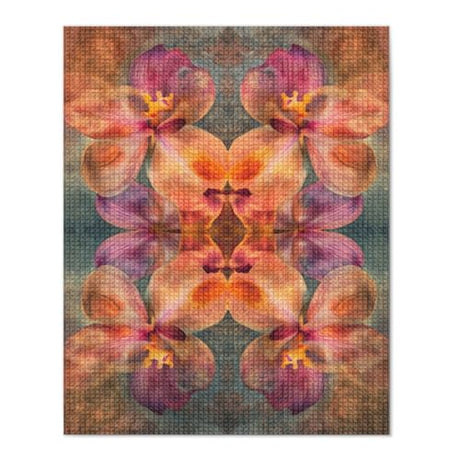 Kaleidoscope Orchid pattern-107745 Diamond Painting Kits, DIY 5D Paint for Adults Kids, Full Drill Crystal Diamond Drawing Suitable for Home Wall Decoration Fhuyiks