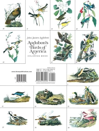 Audubon's Birds of America Coloring Book Dover Publications