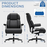 Furmax Heavy Duty Office Chair 500lbs, Big and Tall Gaming Chair with Adjustable Lumbar Support, Ergonomic High Back Computer Chair with Thick Padded Extra Wide Seat for Long Hours Working & Studying Furmax