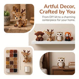 LSMARZJZ 3D Beaded Animal Kit for Adults & Beginners, Complete Bead Embroidery Kit for DIY Crafting and Stress Relief, for Desktop Home Decor and Thoughtful Gifts, with Instructions (Set F)