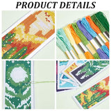 INFUNLY 6PCS Landscape Cross Stitch Bookmark Kit for Adults Mountain Cross Stitch Kits DIY Crossstitch Kits Natural Scenery Stamped Embroidery Bookmark Kit with Instructions for Book Lovers Readers