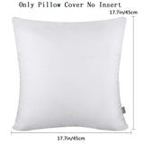Thmyo 4-Pack 100% Cotton Comfortable Solid Decorative Throw Pillow Case, Square Cushion Cover Pillowcase Sublimation Blank Pillow Covers Christmas DIY Throw Pillowcase for Bed(18x18inch/45x45cm,White) Thmyo