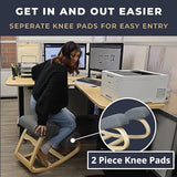 RRI Goods Kneeling Desk Chair, Sturdy Ergonomic Kneeling Chair for Office and Students, Rocking Motion for Natural Movement RRI Goods