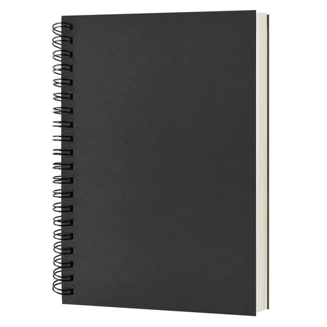 DSTELIN Blank Spiral Notebook, 1-Pack, Soft Cover, Sketch book, 100 Pages / 50 Sheets, 7.5 inch x 5.1 inch (Black) DSTELIN