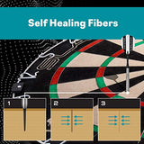 Viper Slash Official Competition Bristle Steel Tip Dartboard, WDF Accredited with Staple-Free Ultra-Thin Metal Wiring, Self-Healing Professional-Grade African Sisal, Magnetic Dart Holders,Black Viper