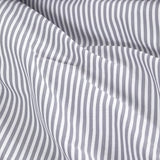 Wake In Cloud - Striped Comforter Set, 100% Cotton Fabric, Ticking Stripe Vertical Pinstripe Neutral Farmhouse Aesthetic, 3 Pieces Bedding Set, Gray, King Size Wake In Cloud