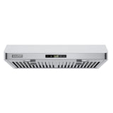Empava Ductless/Ducted Range Hood Under Cabinet 30 Inch, Touch Control, 300 CFM Plug in, Stainless Steel Empava